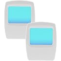 Amerelle Always-On Blue Night Light, 2 Pack (71282) - Plug In LED Night Lights - Soft Night Light with Cool Blue Glow - An Ideal Bathroom Toilet Night