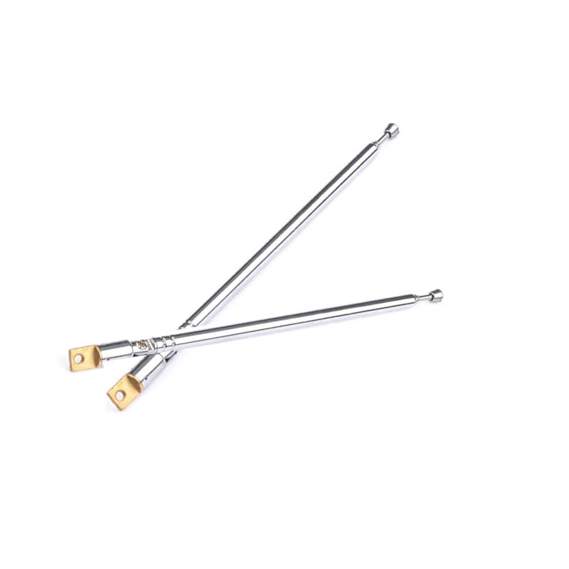 AM FM Radio Universal Antenna,37cm 14.6" Length 4-Sections Stainless Steel Radio Antenna for AM FM Radio Receiver TV and More 4pcs (Silver,Foldable