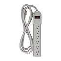 6 AC Outlet 6 Foot 14/3 AWG Long Power Cord Strip Electrical Wall Plug Socket Surge Protector Switch Adapter