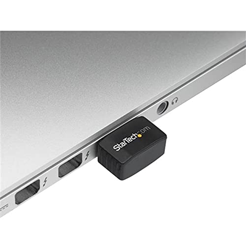 StarTech.com Wireless USB WiFi Adapter - Dual Band AC600 Wireless Dongle - 2.4GHz / 5GHz - 802.11ac Wi-Fi Laptop Adapter (USB433ACD1X1)