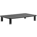 Husky Mounts Monitor Riser Laptop Stand, Adjustable Legs, Stackable, 14.5" x 9.25" x 3.25" Max Height, Matte Black Steel, 1 Stand