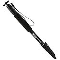 SLIK Lighty Pod III 5-Section Monopod with Mini Ballhead - Supports 6.6 lbs (3 kg), for Mirrorless/DSLR Sony Nikon Canon Fuji Cameras and More - Black