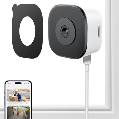 HomiQ 5MP 3K Window Camera for Home Security, 5G&2.4Ghz WiFi Human Detection Alert, AI Full Color Night Vision with Anti-Glare-Reflection 24/7 Events