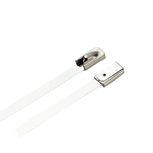 U.S. Solid Metal Zip Ties 9.84 inch Long 100pcs 304 Stainless Steel Heavy Duty Self-locking Cable Ties Suitable for Machinery Vehicles Farms Pipes