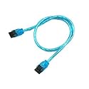 OKGear SATA 3.0 Cable UV Blue Straight to Straight Data Cable with Locking Latch for HDD/SSD/CD and DVD Drives 24 inches