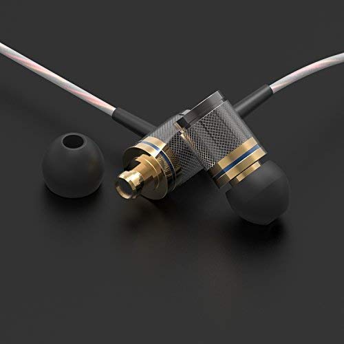 ebasy Ear Earphones in Ear Headphones Wired Earbuds with Microphone Mic Stereo and Volume Control Waterproof Metal Wired Earphone for Earphone Earbud…