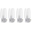 Projectpak Plug in Night Light with Manual On/Off Switch for Hallway, Kid’s Bedroom, Stairways - Includes 4W Incandescent Bulb | 4 Pack