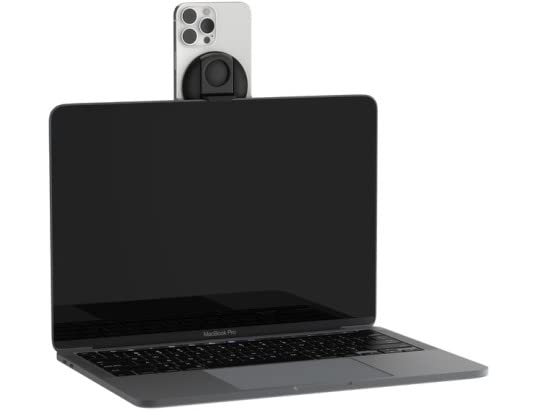 Belkin iPhone MagSafe Camera Mount for MacBook, Continuity Camera Mount, Turn to Webcam, Compatible with MacBook Pro, Air, iPhone 16, 15, 14, 13, 12