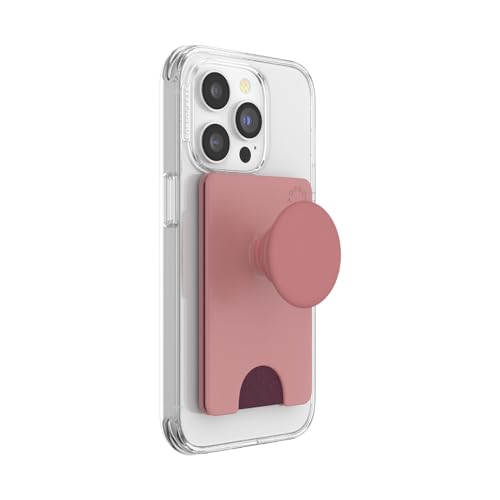 PopSockets Adhesive Phone Wallet and Card Holder with Grip, Pink - Clay