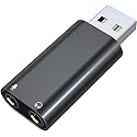 pastall ???????????????? USB to 3.5mm Jack Audio Adapter, USB A to Aux Adapter External Stereo Sound Card, USB to Headphone Jack Adapter