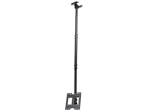 Monoprice Specialty Ceiling Mounted TV Wall Mount Bracket Extra Long Extension Range to 62.6" for 23" to 43" TVs up to 110lbs, Max VESA 200x200