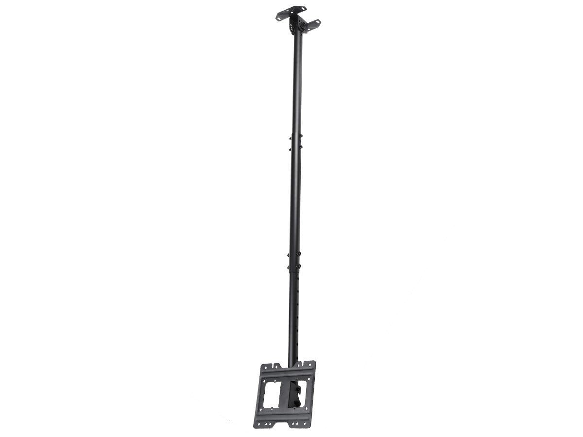 Monoprice Specialty Ceiling Mounted TV Wall Mount Bracket Extra Long Extension Range to 62.6" for 23" to 43" TVs up to 110lbs, Max VESA 200x200