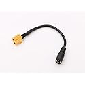 Amass XT60 XT-60 Female to DC 5.5/2.5mm Jack Power Adapter for FPV Monitor Power
