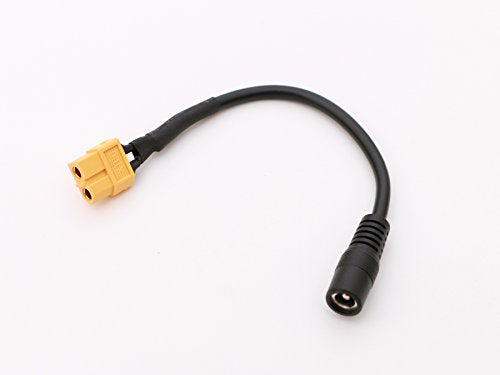Amass XT60 XT-60 Female to DC 5.5/2.5mm Jack Power Adapter for FPV Monitor Power