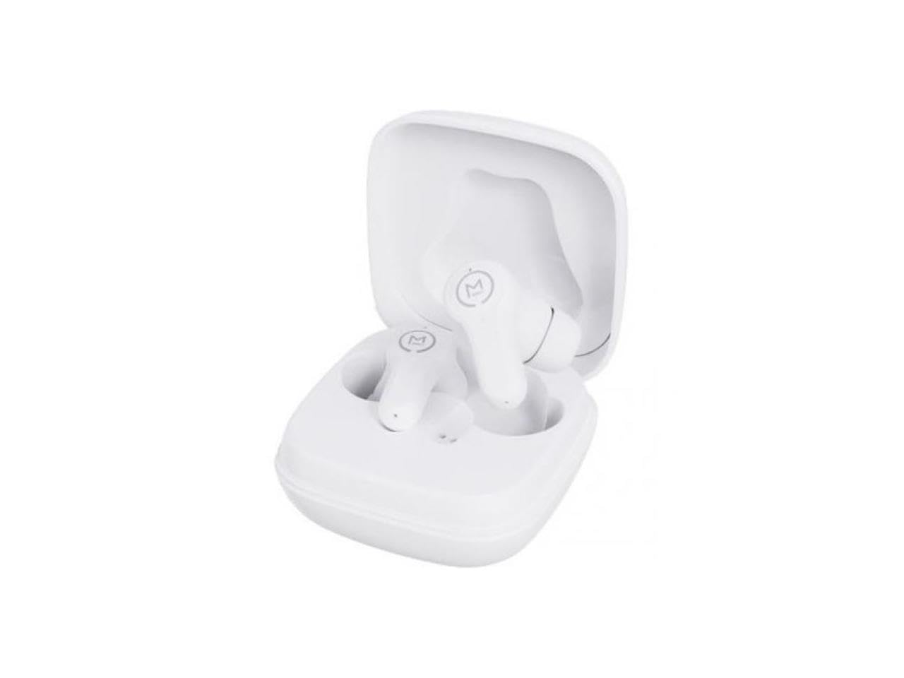 Morpheus 360 Pulse HD Wireless Earbuds Bluetooth Headphones One Touch Media Controls Waterproof IPX5 Magnetic Charging Case TW7800W White