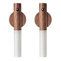 LANDGOO Wooden Motion Sensor Lights Indoor, Magnet Body Hallway Rechargeable LED Wireless Battery Operated Wall Sconce, Portable Decor Torch Night