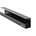 StarTech.com Under Desk Cable Management Tray - Office/Standing Desk Cable Tray Organizer - Desk/Table Mount Holder for Cords/Wire/Power Strip