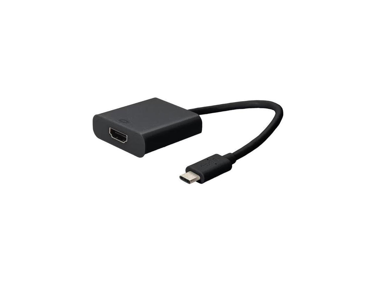 Addon USBC2HDMI 8 in. USB M & F Adapter Cable Black