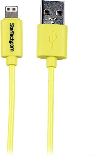 StarTech.com 1m 3ft Yellow Apple 8pin Lightning to USB Cable iPhone iPod iPad - Colored Lightning Charge Sync Cable for Yellow iPhone 5c (USBLT1MYL)