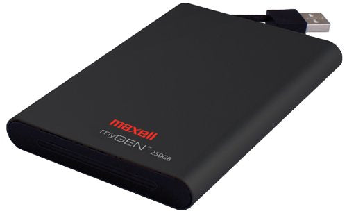 Maxell myGEN 250 GB Portable External Hard Drive MY-250 (Black)