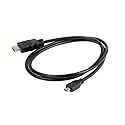 MPF Products AHDMC-301 Micro HDMI to HDMI Cable - HD Video Cable Replacement Compatible with GoPro HERO3, GoPro HERO3+, GoPro HERO4 Black, Silver