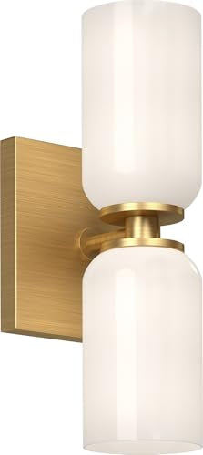 Kuzco Lighting WS57712-BG/GO Nola - 2 Light Wall Sconce-4.88 Inches Tall and 12.5 Inches Wide, Finish Color: Brushed Gold