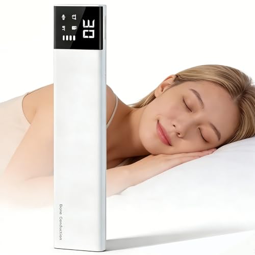 Pillow Speaker for Sleeping, Bone Conduction Speaker, Bedside Speaker with 36 Built-in White Noise, Auto Off Timer, Portable for Home & Travel