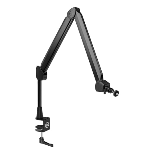 Elgato Wave Mic Arm - Premium Broadcasting Boom Arm with Cable Management Channels, Desk Clamp, 1/4" Thread Adapters, Fully Adjustable, perfect for