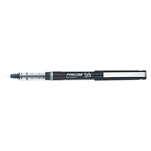 Pilot Precise V5 Stick Liquid Ink Rolling Ball Stick Pens, Extra Fine Point (0.5mm) Black Ink Pens, 4-Pack