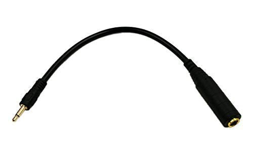 zdyCGTime CGTime Golden Plated 3.5mm Mono 1/8 inch Audio Male to 6.35mm 1/4 inch Female Jack Converter Cable Cord Adapter (25CM/10Inch)
