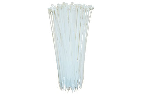 South Main Hardware 848109 100-Pack 11 Inch Cable Ties, Natural 100-Pack, 75-Lb Test, Medium