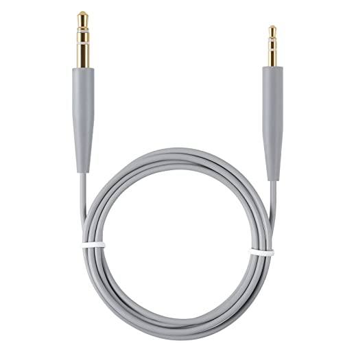 EARLA TEC Replacement Audio Cable Cord Extension Wire for Bose QuietComfort QC25 QC35 Headphones with in line Mic Volume Control (No mic Grey)