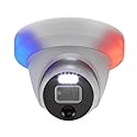 Swann 4K Master-Series Enforcer™ NVR Dome Camera with Controllable Police Style Red & Blue Lights and Spotlights - SWNHD-876DER