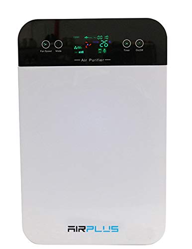 Bluonics Air Plus Room 5-in-1 Air Purifier, True HEPA Filter with UV Light, Filters Pollen, Wildfire Smoke, Dust, Odors Mold, and, for Home