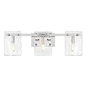 Savoy House 8-8204-3-109 Genry Coastal Farmhouse Handmade Water Glass Bathroom Vanity Wall Light, 3-Light 180 Total Watts, 8" H x 25" W, Polished