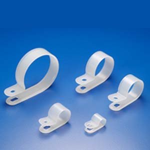100 Pack R-Type Cable Clamp 1/2" - Clear White - Wire Management - Wire Organizer - Home, Automotive, Marine, Office Wire Organizer