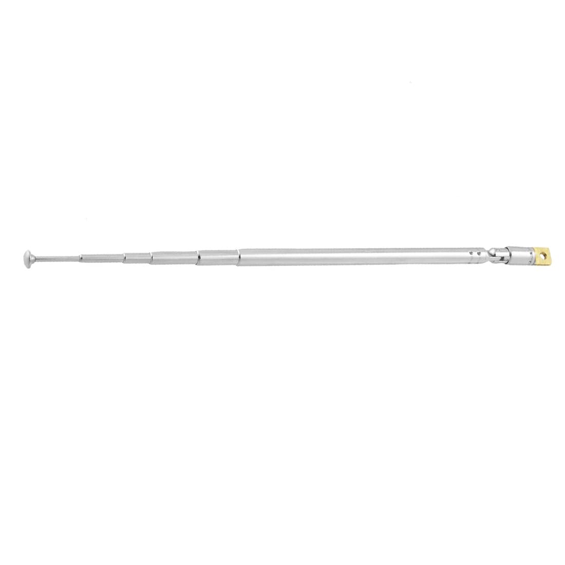uxcell FM Radio Telescopic Antenna Replacement, 49cm 19.3" Length 6 Sections Universal Telescoping Antenna Aerial Stainless Steel for Portable AM