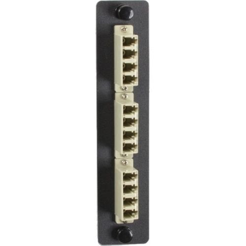 Black Boxwork Services JPM455B-R2 Fiber Adapter Panel, Lc Bronze, 6, Duple
