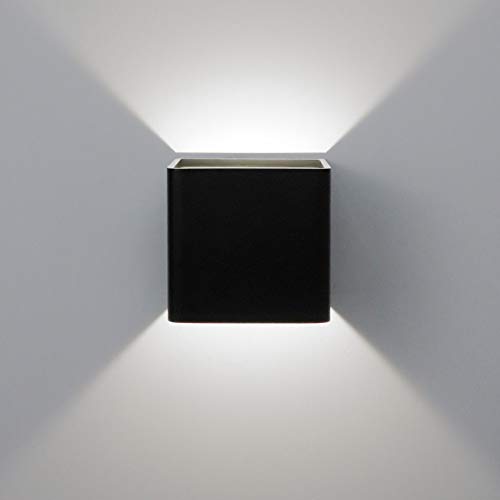 Aipsun Square Matte 10W LED COB Modern Up and Down Wall Light Indoor Wall Mount Sconce Pathway Staircase Bedroom Reading Living Room Balcony Home