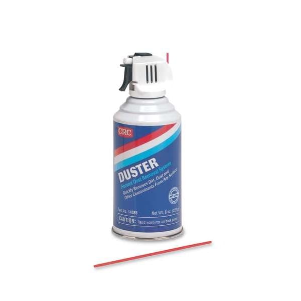 CRC Duster Aerosol Dust Removal Liquefied Gas System, 8 oz Aerosol Can with Trigger, Clear