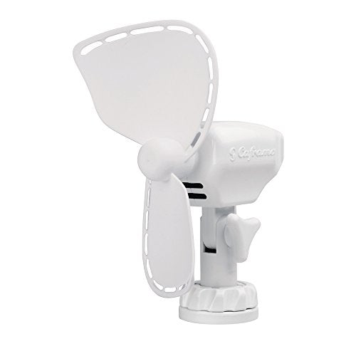 SEEKR Ultimate™ Fan from by Caframo. Grill-free, whisper-quiet 12V fan with shock-absorbing FingerSafe™ blades, 2-speeds, direct wire connection. Made