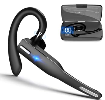 epekops AI Bluetooth Headset Wireless Bluetooth Headphone Earphone Earpiece with Translation, Noise Cancelling, Last 72H, Single-Ear Earbuds