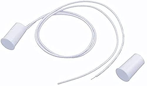 GDQLCNXB 6Sets Magnetic Reed Switch RC-33 NC Recessed Wired Window Door Contact Sensor Alarm (White Normally Closed