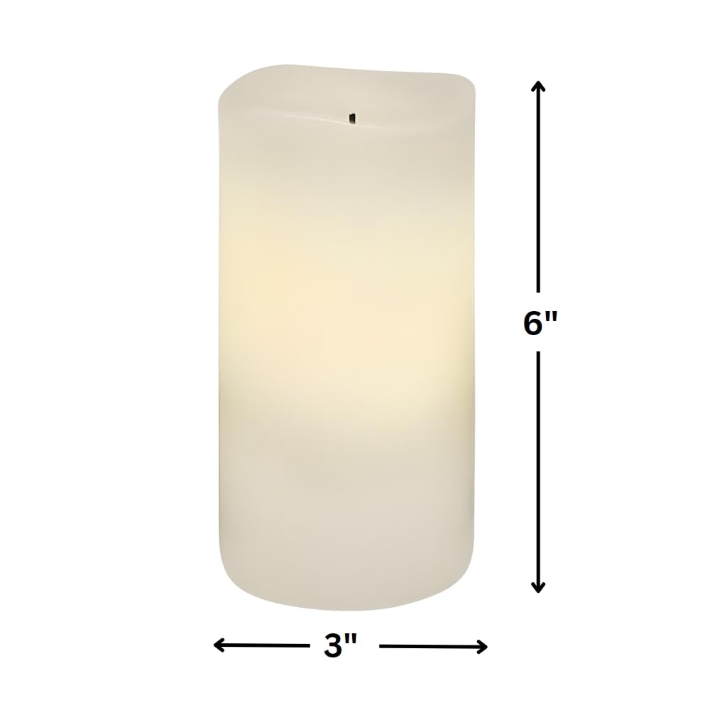 Brite Star Flameless Décor, White Wax