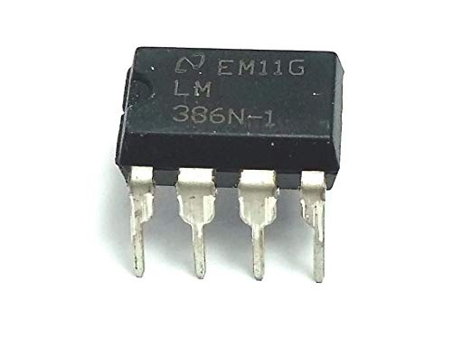 Juried Engineering LM386N-1/NOPB LM386N-1 LM386 Wide Input Voltage Low Power Audio Amplifier with Internal Gain DIP-8 Breadboard-Friendly (Pack of 10)