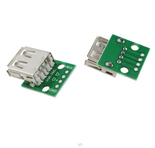 SJZBIN USB 2.0 Breakout Board Adapter 10PCS USB Type A Female Socket Breakout Board 2.54mm Pitch Adapter for DIY USB Power Supply
