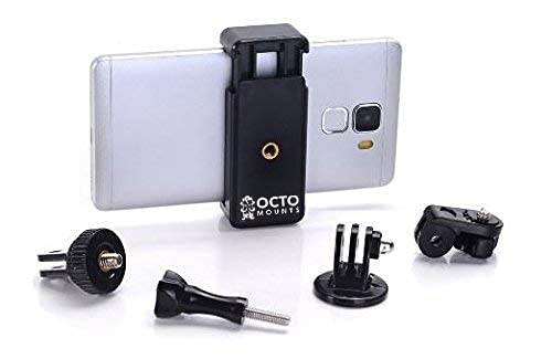 Octo Mounts Universal Smartphone Holder Adapter Kit. Compatible with Any Tripod, Action Mount or GoPro Mount Accessory. Compatible with iPhone