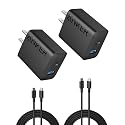 Anker iPhone Charger, 2-Pack 20W Fast USB C Charger Block, Type C Charger Fast Charging for iPhone 17/17 Pro Max/16 Series/iPad Pro and More (Black, 2