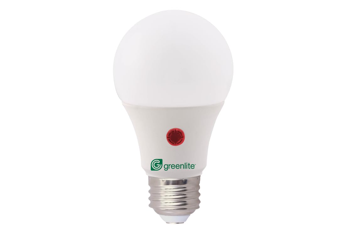 Greenlite A19 E26 (Medium) LED Dusk to Dawn Bulb Bright White 60 Watt Equivalence 1 pk - Case of: 1;