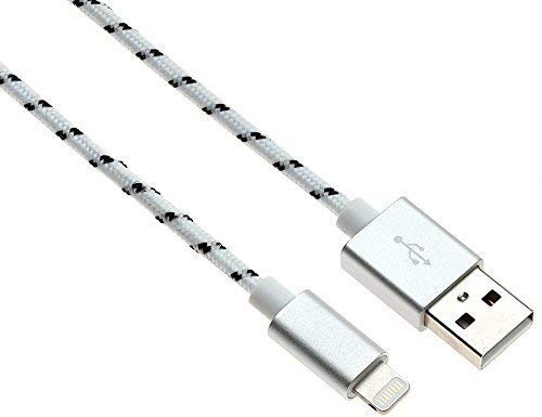 Lightning to USB Cable MFi Certified 3ft /0.9m w/Metal Connector Head and Braided Cable for iPhone X, 8, 7, 6S 6S Plus. 6 6 Plus 5s 5c 5, iPad Air…
